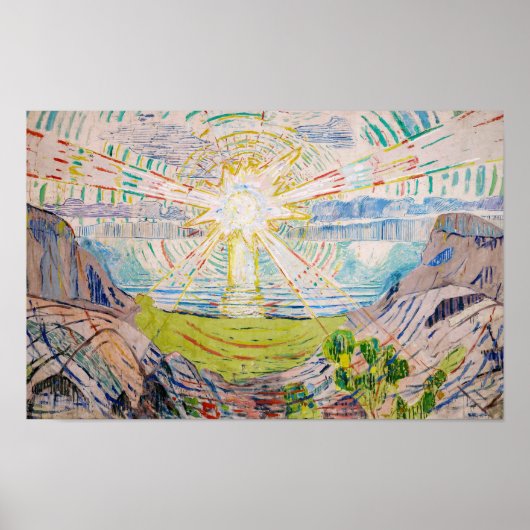 Edvard Munch - The Sun 1910 Poster (Voorkant)