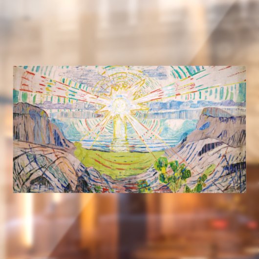 Edvard Munch - The Sun 1910 Raamsticker (Vel 2)