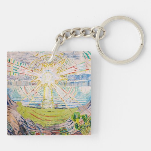 Edvard Munch - The Sun 1910 Sleutelhanger (Achterkant)