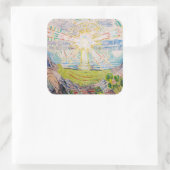 Edvard Munch - The Sun 1910 Vierkante Sticker (Tas)