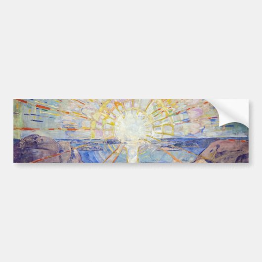 Edvard Munch - The Sun 1911 Bumpersticker (Voorkant)