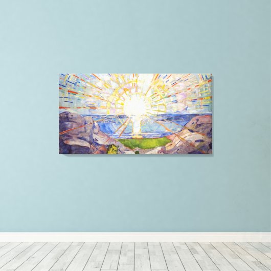 Edvard Munch - The Sun 1911 Canvas Afdruk (Insitu (Houten vloer))