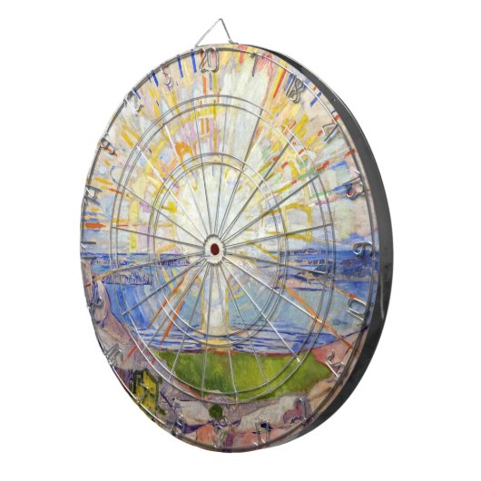 Edvard Munch - The Sun 1911 Dartbord (Voorkant Rechts)