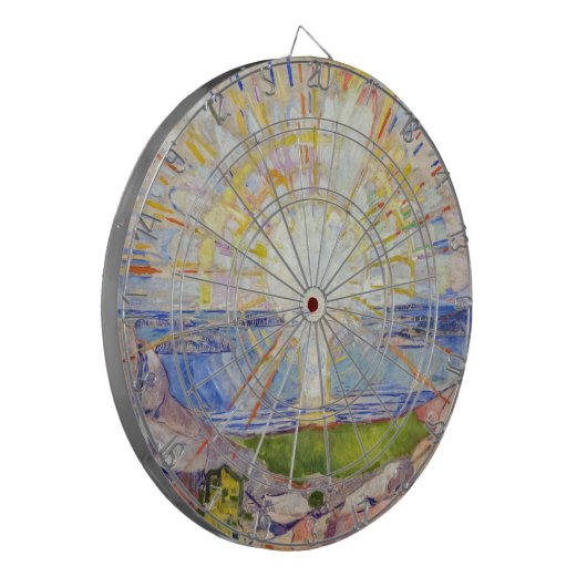Edvard Munch - The Sun 1911 Dartbord (Voorkant Links)