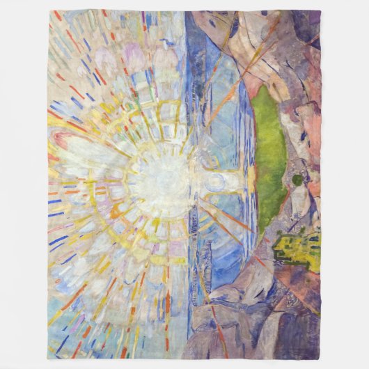 Edvard Munch - The Sun 1911 Fleece Deken (Voorkant)