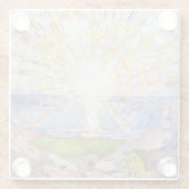 Edvard Munch - The Sun 1911 Glazen Onderzetter (Achterkant)