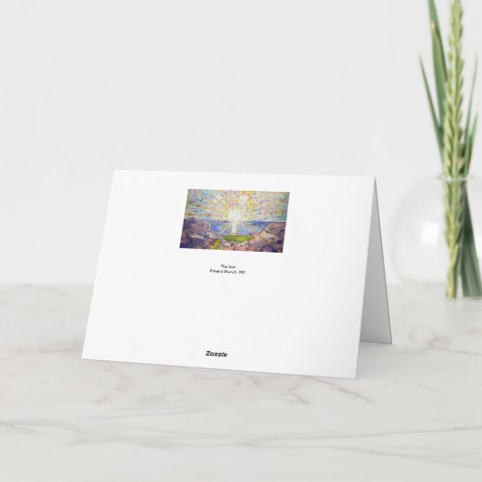 Edvard Munch - The Sun 1911 Kaart (Achterkant)