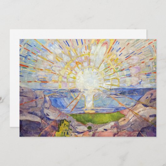 Edvard Munch - The Sun 1911 Kaart (Voorkant / Achterkant)