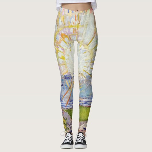 Edvard Munch - The Sun 1911 Leggings (Voorkant)