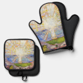 Edvard Munch - The Sun 1911 Ovenwant & Pannenlap Set (Voorkant / Achterkant)