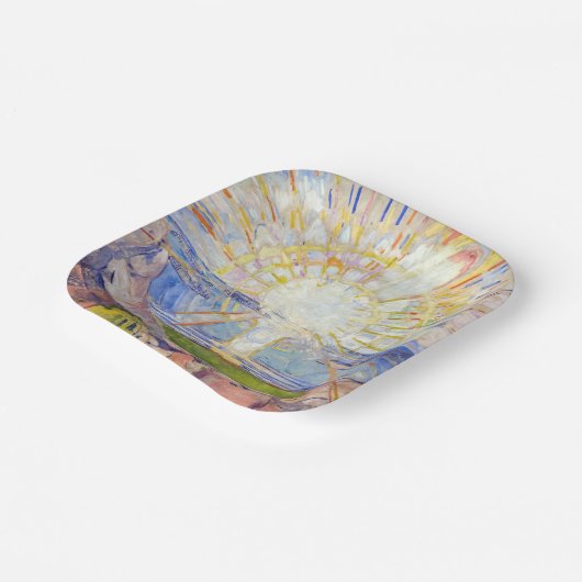 Edvard Munch - The Sun 1911 Papieren Bordje (Gebogen)