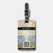 Edvard Munch - The Sun 1911 - QR Code Bagagelabel (Voorkant verticaal)