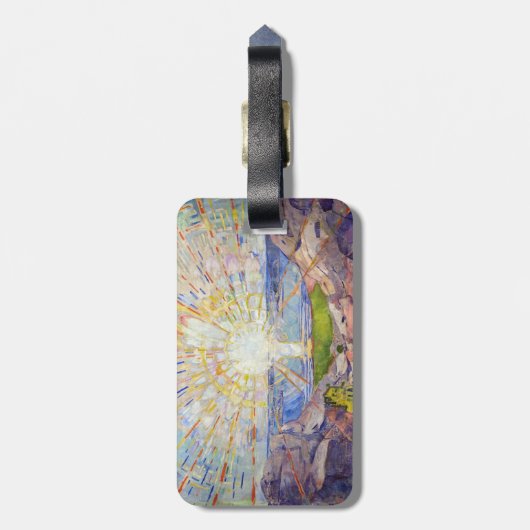 Edvard Munch - The Sun 1911 - QR Code Bagagelabel (Achterkant verticaal)