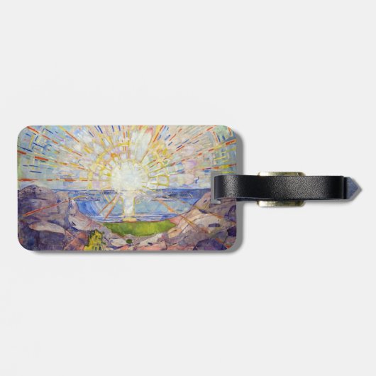 Edvard Munch - The Sun 1911 - QR Code Bagagelabel (Achterkant horizontaal)