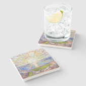 Edvard Munch - The Sun 1911 Stenen Onderzetter (Zijkant)