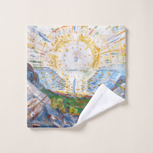 Edvard Munch - The Sun 1912 Bad Handdoek (Wasdoekje)