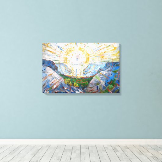 Edvard Munch - The Sun 1912 Canvas Afdruk (Insitu (Houten vloer))