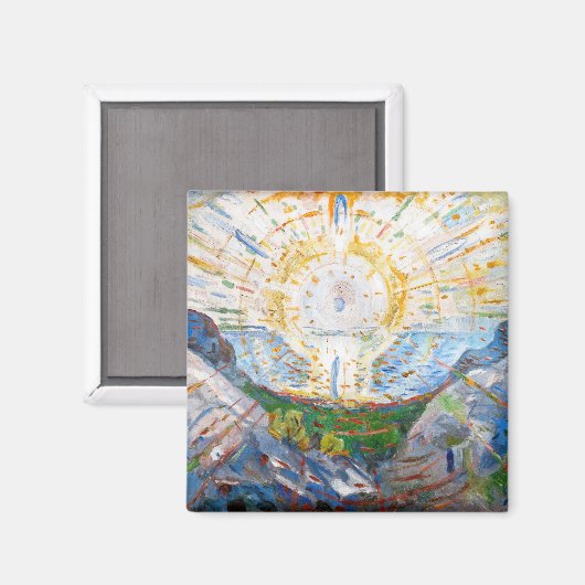 Edvard Munch - The Sun 1912 Magneet (Voorkant / Achterkant)