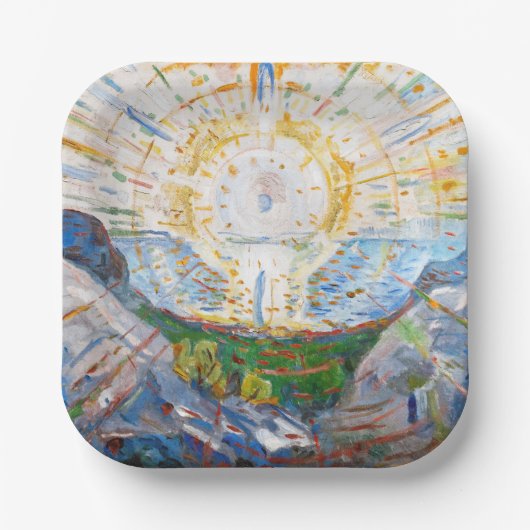 Edvard Munch - The Sun 1912 Papieren Bordje (Voorkant)