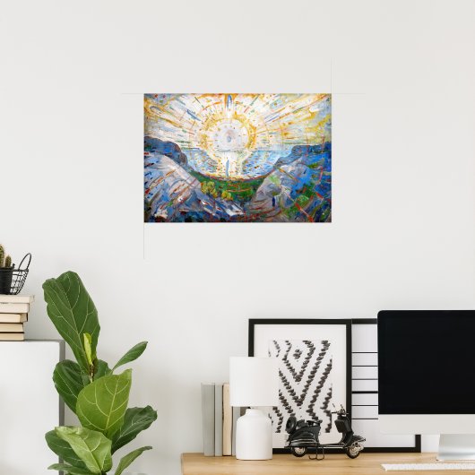 Edvard Munch - The Sun 1912 Poster (Thuiskantoor)