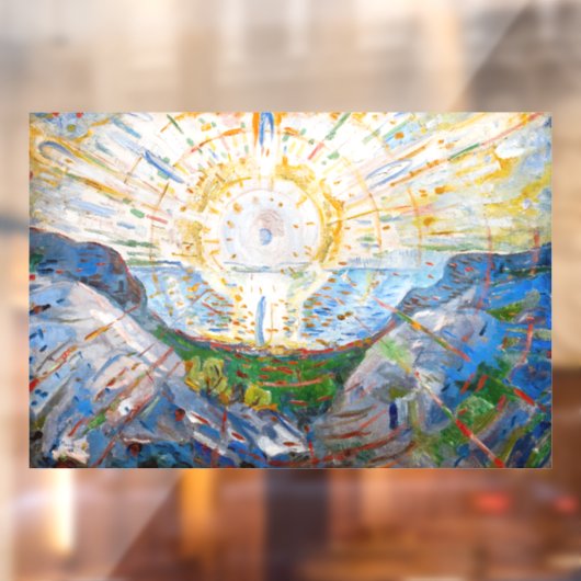 Edvard Munch - The Sun 1912 Raamsticker (Vel 2)