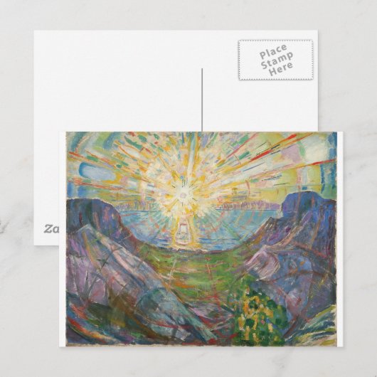 Edvard Munch - The Sun, 1916 Briefkaart (Voorkant / Achterkant)