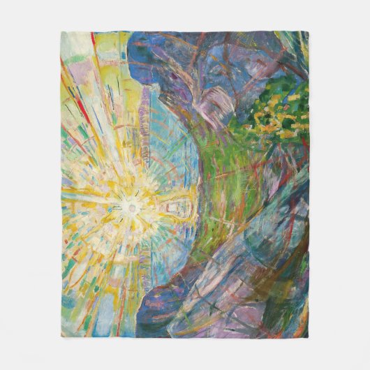 Edvard Munch - The Sun 1916 Fleece Deken (Voorkant)