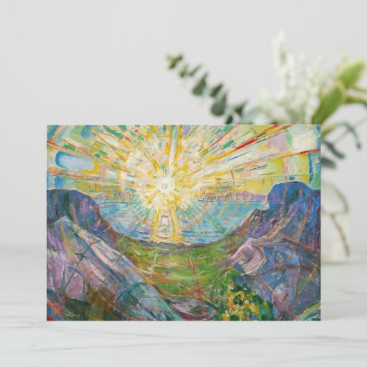 Edvard Munch - The Sun 1916 Kaart (Staand voorkant)