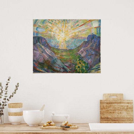 Edvard Munch - The Sun, 1916 Poster (Keuken)