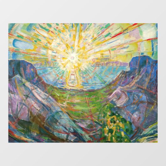 Edvard Munch - The Sun 1916 Raamsticker (Vel)