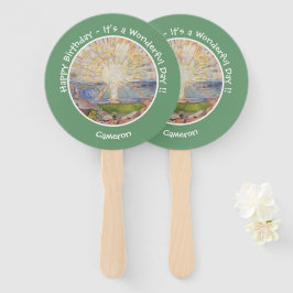 Edvard Munch The Sun (Solen) - Zonsopgang Feestart Handwaaier