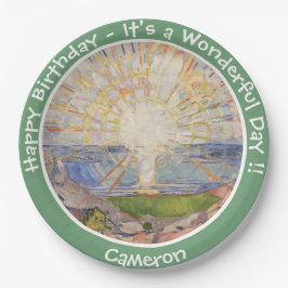 Edvard Munch The Sun (Solen) - Zonsopgang Feestart Papieren Bordje