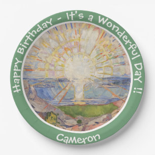 Edvard Munch The Sun (Solen) - Zonsopgang Feestart Papieren Bordje