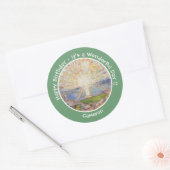 Edvard Munch The Sun (Solen) - Zonsopgang Feestart Ronde Sticker (Envelop)