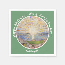 Edvard Munch The Sun (Solen) - Zonsopgang Feestart Servet