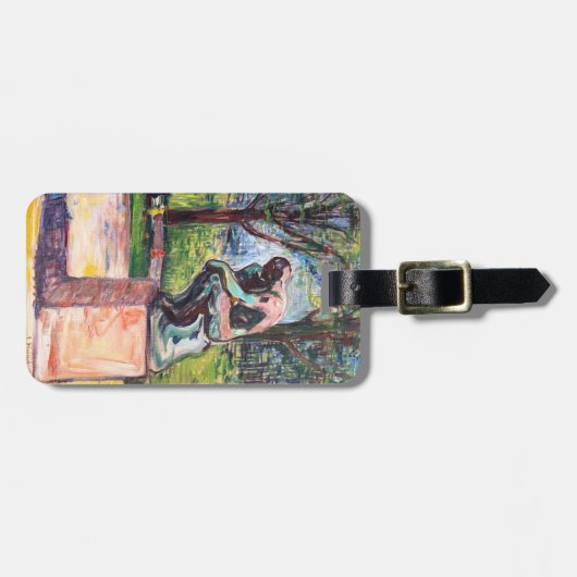 Edvard Munch - The Thinker by Rodin Bagagelabel (Voorkant horizontaal)