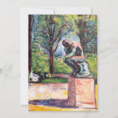 Edvard Munch - The Thinker by Rodin Bedankkaart (Voorkant)