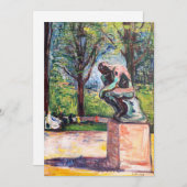 Edvard Munch - The Thinker by Rodin Bedankkaart (Voorkant / Achterkant)