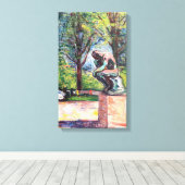 Edvard Munch - The Thinker by Rodin Canvas Afdruk (Insitu (Houten vloer))