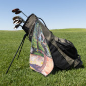 Edvard Munch - The Thinker by Rodin Golfhanddoek (Groen)