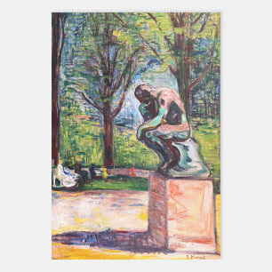 Edvard Munch - The Thinker by Rodin Inpakpapier Vel