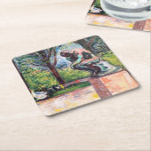 Edvard Munch - The Thinker by Rodin Kartonnen Onderzetters (Schuin)