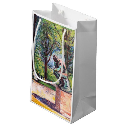 Edvard Munch - The Thinker by Rodin Klein Cadeauzakje (Achterkant Gekanteld)