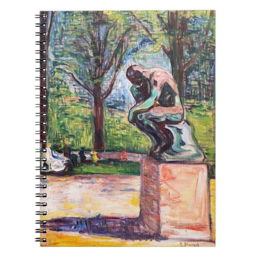 Edvard Munch - The Thinker by Rodin Notitieboek (Voorkant)