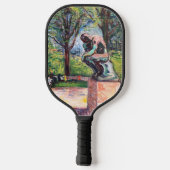 Edvard Munch - The Thinker by Rodin Pickleball Paddle (Achterkant)