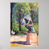 Edvard Munch - The Thinker by Rodin Poster (Voorkant)
