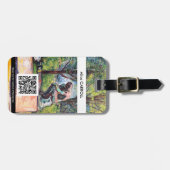 Edvard Munch - The Thinker by Rodin - QR Code Bagagelabel (Voorkant horizontaal)