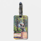 Edvard Munch - The Thinker by Rodin - QR Code Bagagelabel (Achterkant verticaal)