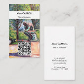Edvard Munch - The Thinker by Rodin - QR Code Visitekaartje (Voorkant / Achterkant)