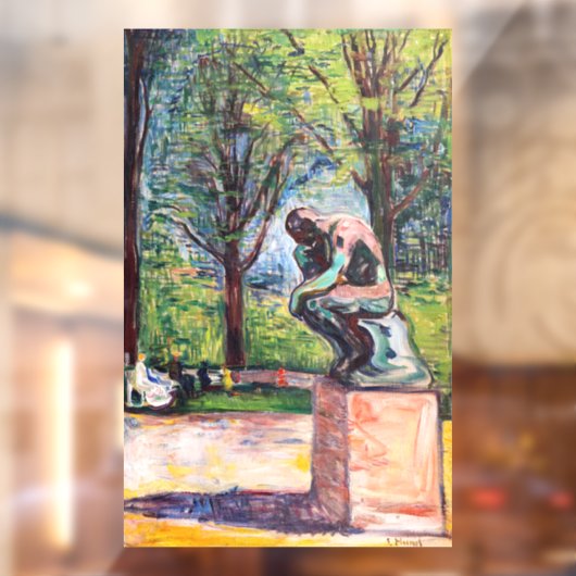 Edvard Munch - The Thinker by Rodin Raamsticker (Vel 2)